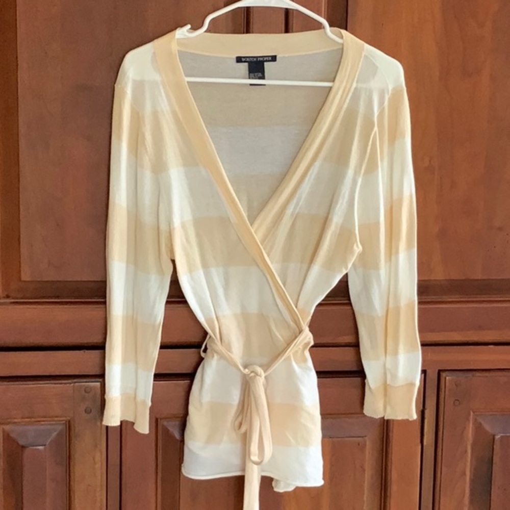 Boston Proper 100% Cotton Wrap Top